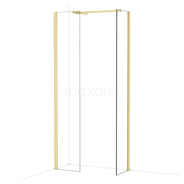 Diamond Inloopdouche | 40x40 cm Glanzend lichtgoud Helder glas 2 vaste wanden IDB0404510GLG Diamond Inloopdouche | 40x40 cm Glanzend lichtgoud Helder glas 2 vaste wanden IDB0404510GLG