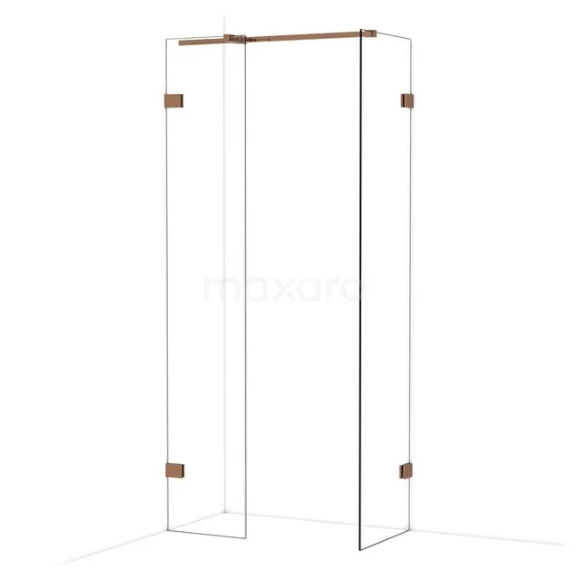 Diamond Inloopdouche | 50x40 cm Glanzend koper Helder glas 2 vaste wanden IDB0405320GKP Diamond Inloopdouche | 50x40 cm Glanzend koper Helder glas 2 vaste wanden IDB0405320GKP