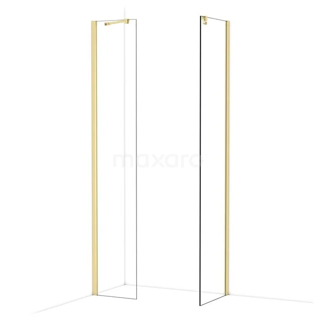 Diamond Inloopdouche | 50x40 cm Glanzend lichtgoud Helder glas 2 vaste wanden IDB0405410GLG Diamond Inloopdouche | 50x40 cm Glanzend lichtgoud Helder glas 2 vaste wanden IDB0405410GLG