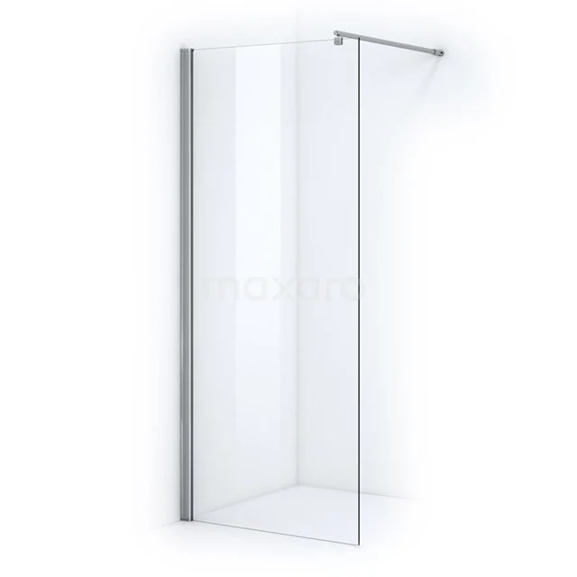 Duschwand begehbare Dusche Zircon Comfort 90cm Klar Sicherheitsglas Chrom GW-09013 Glas begehbare Duschewand mit Klarglas und Aluminium Profil, minimalistisches Design, ideal für ein modernes Badezimmer.