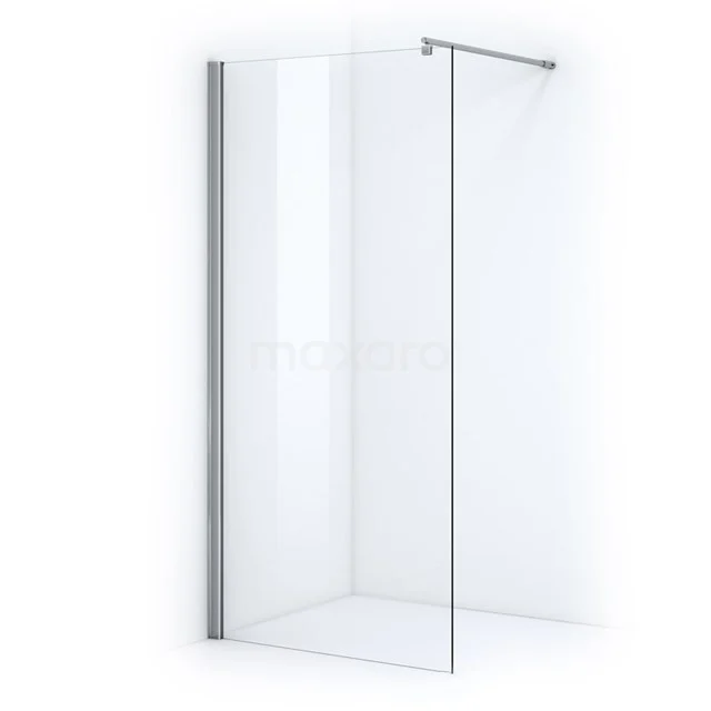 Zircon Comfort Walk-in shower | 100 cm Chrome Clear glass Fixed wall GW-10013