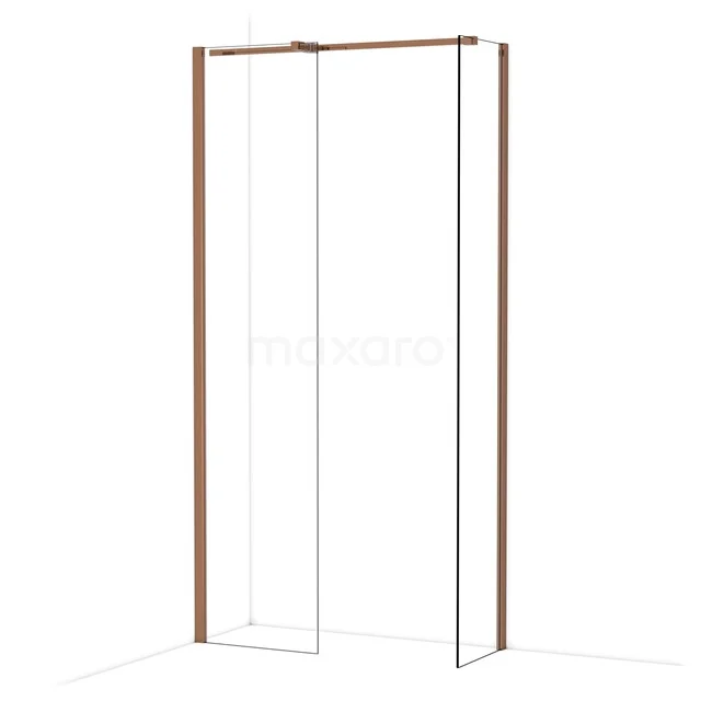 Glazen douchewand met chroomprofiel, minimalistisch ontwerp en stevig veiligheidsglas voor een moderne badkamerstijl.