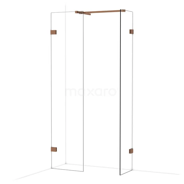 Duschtür aus Klarglas mit rostfreien Scharnieren und einem minimalistischen Design, ideal für ein modernes Badezimmer.