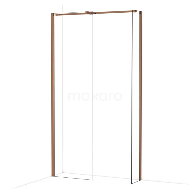 Begehbare Duschen IDB0603310GKP Eckdusche mit matt schwarzem Rahmen und gläserner Schiebetür, ideal für ein modernes Badezimmer, Teil der Elegance-Serie.