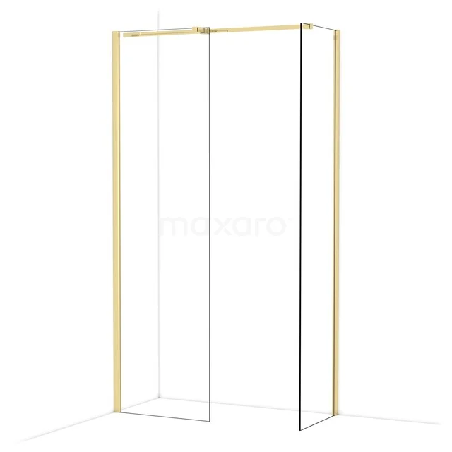 Diamond Walk-in shower | 60x50 cm Glanzend lichtgoud Clear glass 2 fixed walls IDB0605310GLG Diamond Walk-in shower | 60x50 cm Glanzend lichtgoud Clear glass 2 fixed walls IDB0605310GLG