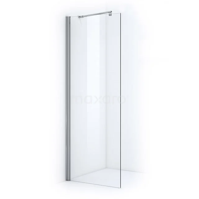 Zircon Essence Walk-in shower | 90 cm Chrome Clear glass Fixed wall EW-09011