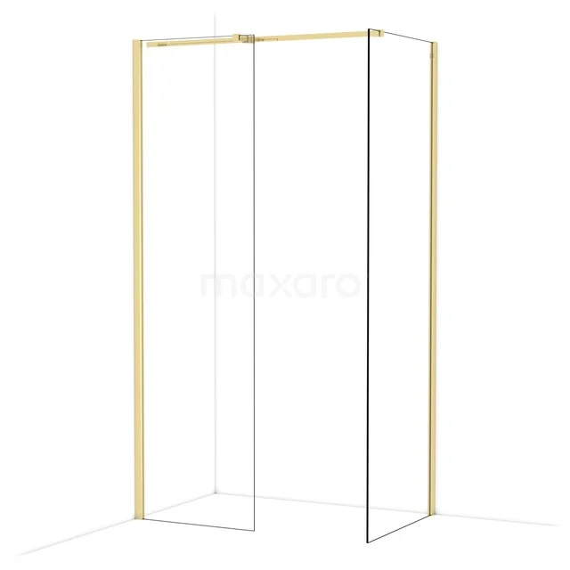 Diamond Inloopdouche | 70x60 cm Glanzend lichtgoud Helder glas 2 vaste wanden IDB0607310GLG Diamond Inloopdouche | 70x60 cm Glanzend lichtgoud Helder glas 2 vaste wanden IDB0607310GLG