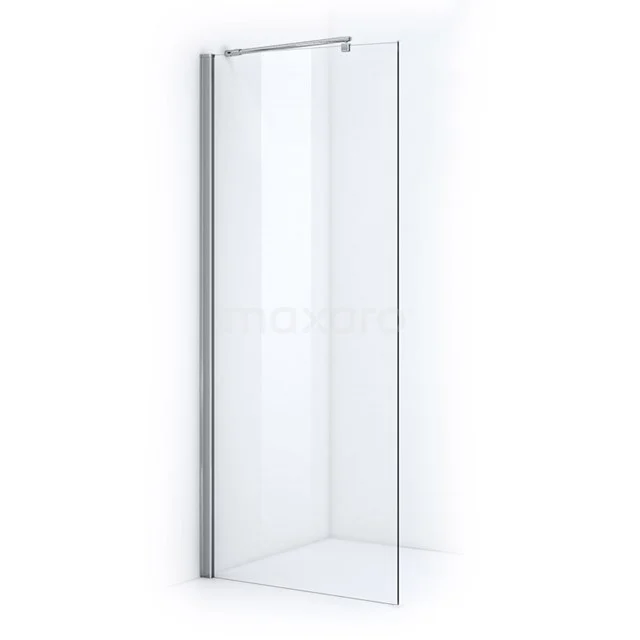Zircon Comfort Walk-in shower | 90 cm Chrome Clear glass Fixed wall GW-09011