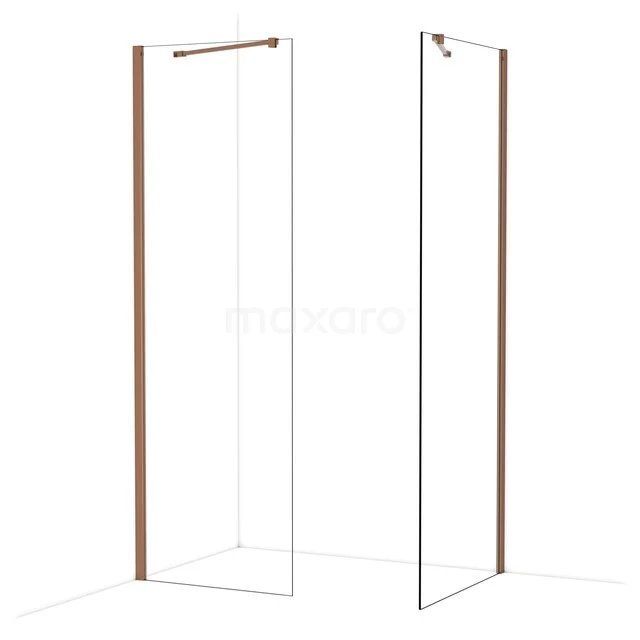 Glas begehbare Dusche mit klarem Design, Klarglas und mattschwarzen Akzenten, ideal für eine moderne Badezimmer Einrichtung.