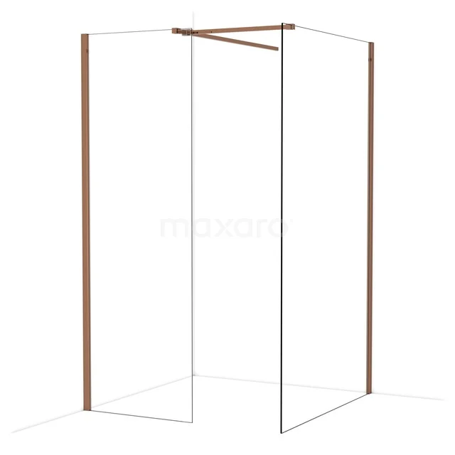 Begehbare Duschen IDB0712510GKP Minimalistische Duschwand mit mattschwarzen Akzenten, schnörkelloses Design und Eckaufstellung, ideal für ein modernes Badezimmer.