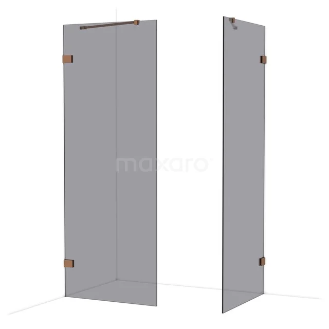 Begehbare Duschen IDB0808421GKP Glas Duschtür und Seitenpaneel, Klarglas mit Edelstahl Scharnieren, modernes Design, ideal für eine stilvolle Badezimmergestaltung.