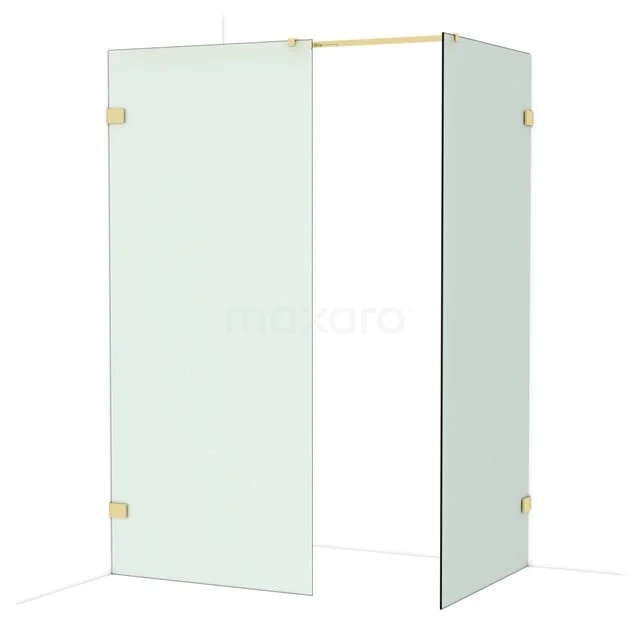 Diamond Walk-in shower | 90x90 cm Glanzend lichtgoud Frosted glass 2 fixed walls IDB0909327GLG Diamond Walk-in shower | 90x90 cm Glanzend lichtgoud Frosted glass 2 fixed walls IDB0909327GLG