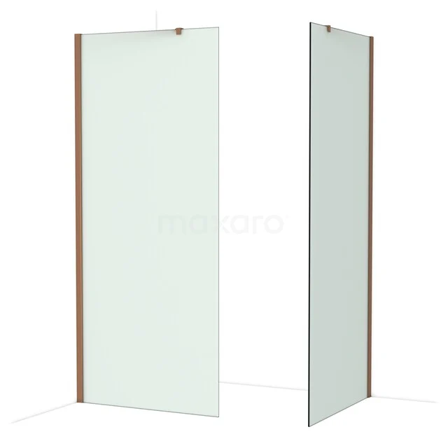 Diamond Walk-in shower | 90x90 cm Glanzend koper Frosted glass 2 fixed walls IDB0909417GKP Diamond Walk-in shower | 90x90 cm Glanzend koper Frosted glass 2 fixed walls IDB0909417GKP