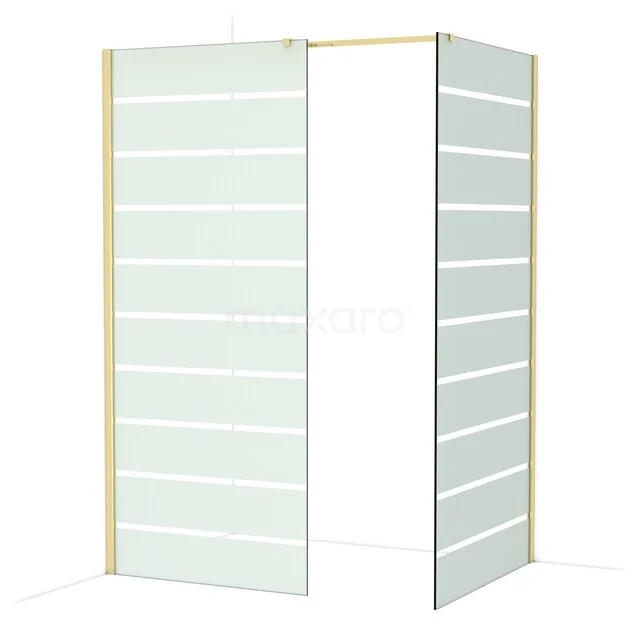 Begehbare Duschen IDB0910316GLG Weiße Eck-Duschkabine mit satiniertem Glas und Aluminiumprofilen, ideal für ein modernes Badezimmer.