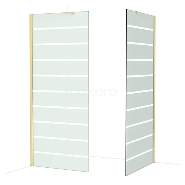 Glas Duschwand mit Matt Weiß Streifen, moderne Ausstrahlung für eine stilvolle und funktionale Badezimmer Einrichtung.