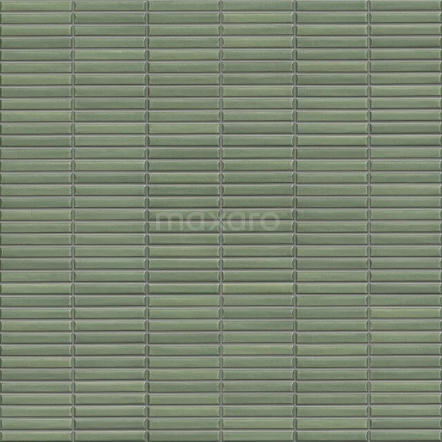 Tile sample, Mosaic tile, Clara Green 507-0704TS Green glass mosaic tiles, rectangular pattern, ideal for luxury bathroom walls; stylish and durable finish.