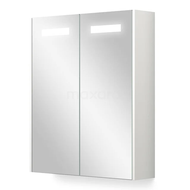 Spiegelschrank mit Beleuchtung und Heizung Modulo 60x70cm Matt Weiß K95-0600-59000-05 Weißer Badschrank mit Spiegeltüren, integrierter LED-Beleuchtung und modernem Design, ideal für moderne Bäder.