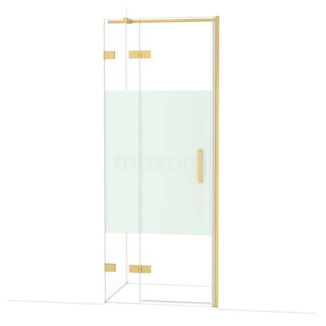 Diamant-Duschtüren DDB21352323GG Glas Duschwand mit goldfarbenen Akzenten, Drehtür und modernem Design, perfekte Ergänzung zu einem luxuriösen Badezimmer.