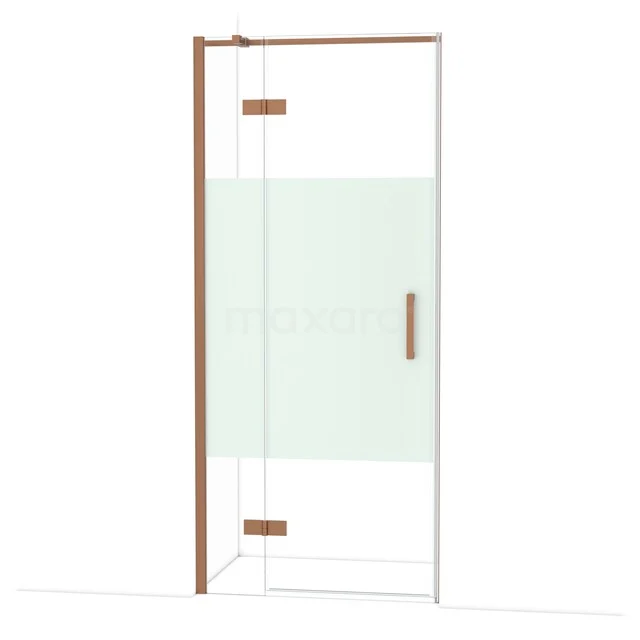 Diamant-Duschtüren DDB21361313KP Duschtür mit kupferfarbenem Rahmen, Glaspaneelen und modernem Design, perfekt für ein stilvolles Badezimmer.