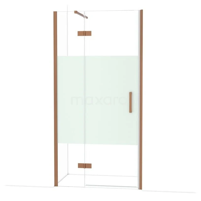 Diamant-Duschtüren DDB21462113KP Duschkabine mit transparentem Glas, kupferfarbenen Akzenten und minimalistischem Design, ideal für ein stilvolles Badezimmer.