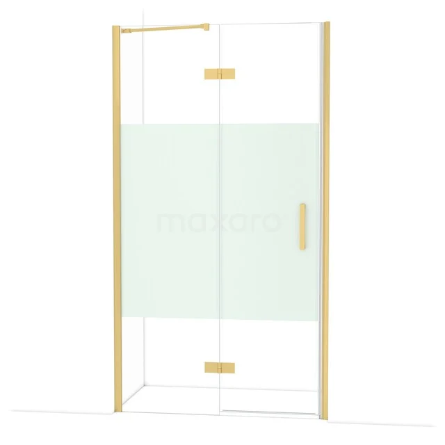 Diamant-Duschtüren DDB21652213GG Glas Duschwand mit goldenen Metallkanten und Griff, modernes Design ideal für eine stilvolle Badezimmergestaltung.