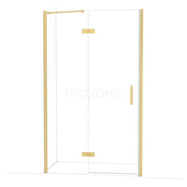 Diamant-Duschtüren DDB21662210GG Goldene Glastür mit minimalistischem Design, perfekt für ein modernes Badezimmer.