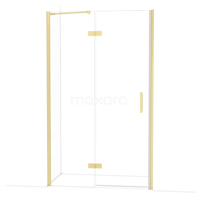 Diamond Duschtür | 120 cm Helles Gold Klarglas Drehtür DDB21662210LG Gold-Eck-Dusche Kabine mit Glasplatten, modernes Design, perfekt für ein stilvolles Badezimmer.