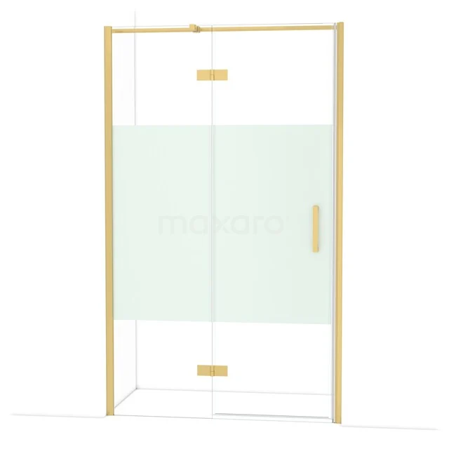 Diamant-Duschtüren DDB21662313GG Gold Duschwand mit klarem und Mattglas, luxuriöses Design für moderne Bäder, Teil der Premium Serie.