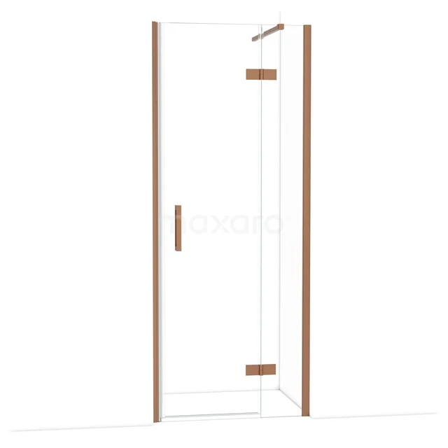 Diamant-Duschtüren DDB22352110KP Glasene Duschtür mit kupferfarbenen Akzenten, klaren Linien und hochwertiger Verarbeitung, ideal für ein modernes Badezimmer.