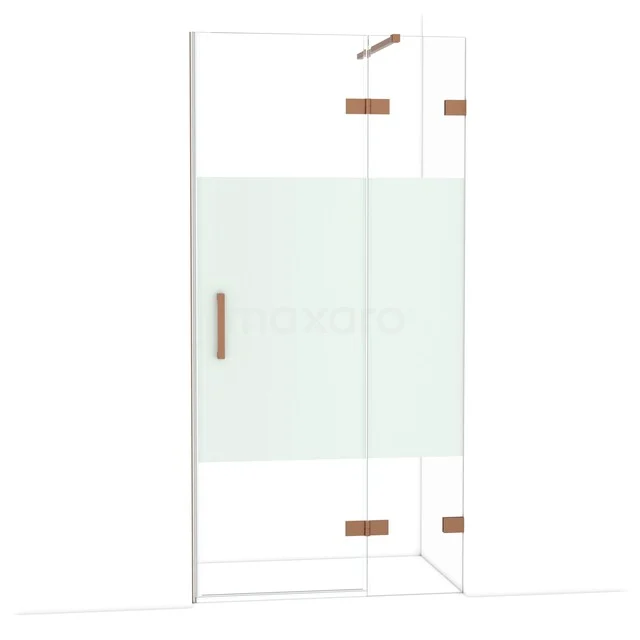 Duschkabine mit matglaspaneel, Chromprofil und straffem Design, ideal als stilvolle Trennwand im Badezimmer.