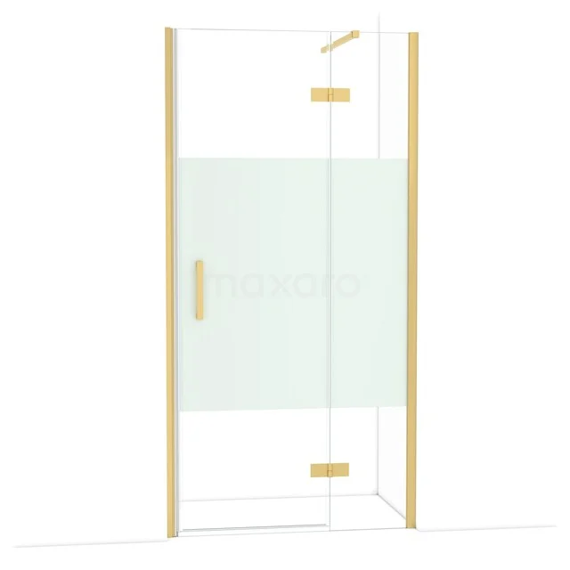 Diamant-Duschtüren DDB22462113GG Goldene Glaskabine mit mattem Streifen, modernes Design und luxuriöse Ausführung für ein stilvolles Badezimmer.