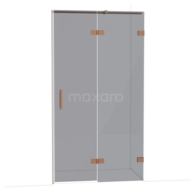 Glas Duschkabine mit mattschwarzem Rahmen und Schiebetür, ideal für einen modernen Badezimmerstil.