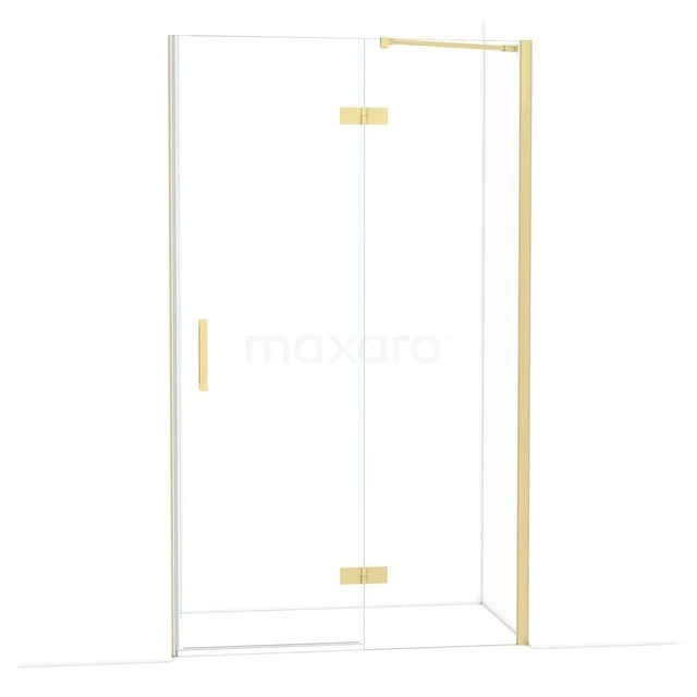 Diamond Duschtür | 120 cm Helles Gold Klarglas Drehtür DDB22661210LG Glas-Duschwand mit goldfarbenen Profilen, Eckdesign und Drehtür. Modernes Badezimmermöbel aus nachhaltigen Materialien.