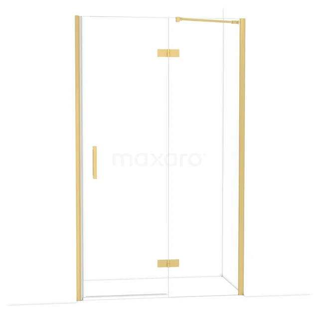 Diamant-Duschtüren DDB22662210GG Glasdouchedeur mit goldenen Akzenten und Haltegriff, modernes Design, perfekt für ein stilvolles Badezimmer.