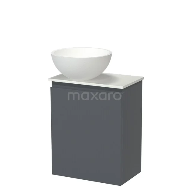 Modulo Pico Toiletmeubel met Waskom | 41 cm Donkergrijs Greeploos front Solid surface waskom Solid surface wastafelblad TMK10-18329