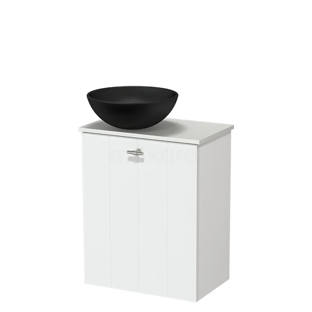 Modulo Pico Toiletmeubel met Waskom | 41 cm Mat wit Lamel front Keramiek waskom Solid surface wastafelblad TMK10-18404 Modulo Pico Toiletmeubel met Waskom | 41 cm Mat wit Lamel front Keramiek waskom Solid surface wastafelblad TMK10-18404