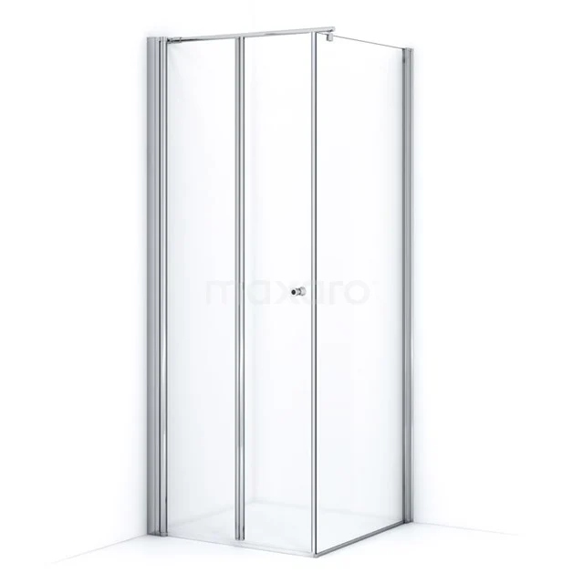 Zircon Comfort Shower enclosure | 80x80 cm Chrome Clear glass Folding door Square L3692_0808L