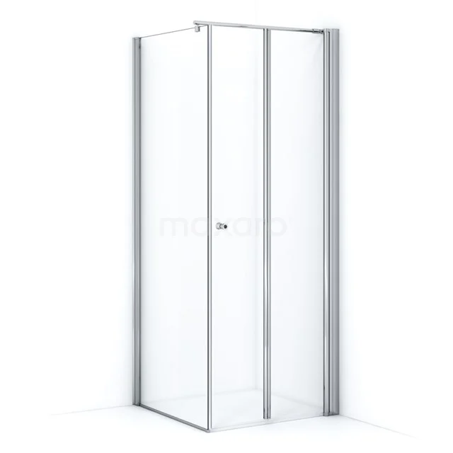 Zircon Comfort Shower enclosure | 80x80 cm Chrome Clear glass Folding door Square L3692_0808R