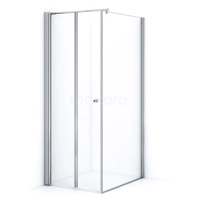 Zircon Comfort Shower enclosure | 90x80 cm Chrome Clear glass Folding door Rectangle L3692_0809L