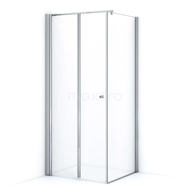 Zircon Comfort Shower enclosure | 90x80 cm Chrome Clear glass Folding door Rectangle L3692_0908L