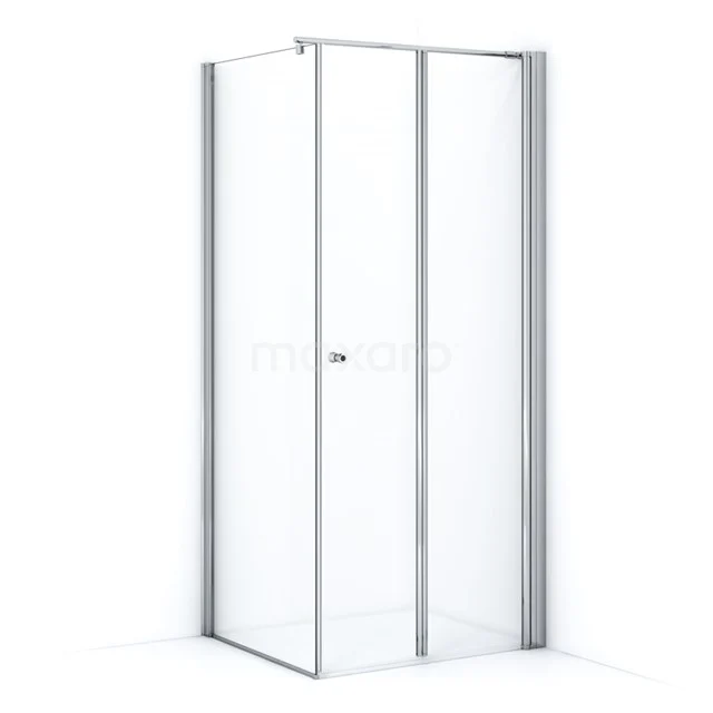 Zircon Comfort Shower enclosure | 90x80 cm Chrome Clear glass Folding door Rectangle L3692_0908R