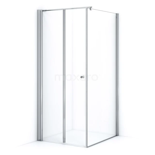 Zircon Comfort Shower enclosure | 100x90 cm Chrome Clear glass Folding door Rectangle L3692_0910L