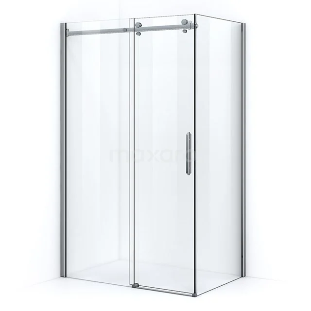 Crystal Allure Shower enclosure | 130x80 cm Chrome Clear glass Sliding door Rectangle L5120-1308C