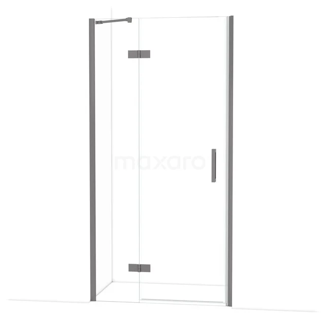Diamond Douchedeur | 100 cm Zwart metaal Helder glas Draaideur DDB21462210ZM Douchedeur met helder glas, hoekmodel, RVS-scharnieren en minimalistisch design. Perfect voor een stijlvolle badkamer.