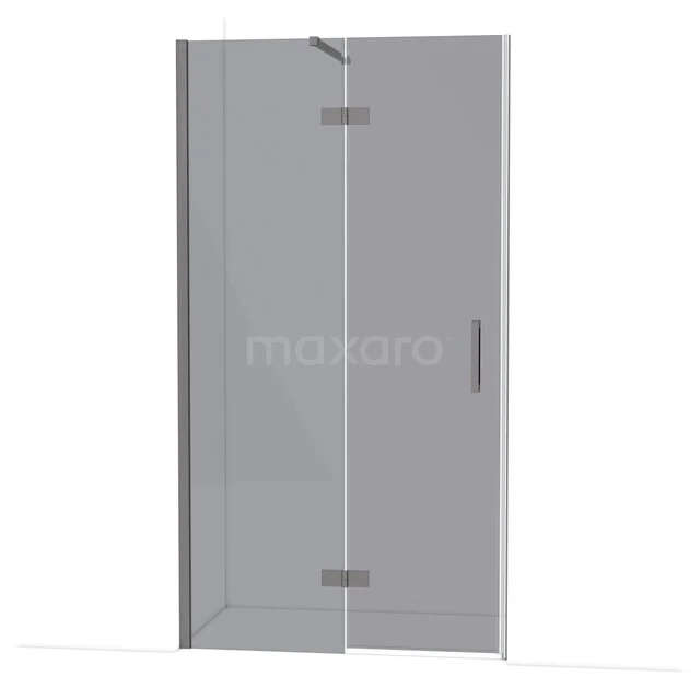 Glazen douchedeur met scharnieren, helder glas, modern ontwerp, ideaal voor een stijlvolle badkamerindeling.