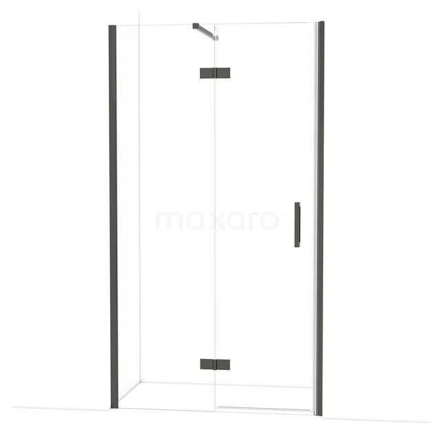 Diamond Douchedeur | 110 cm Zwart chroom Helder glas Draaideur DDB21652110BC Douchecabine met glazen wanden, zwarte profielen en draaideur – modern design voor een stijlvolle badkamer.