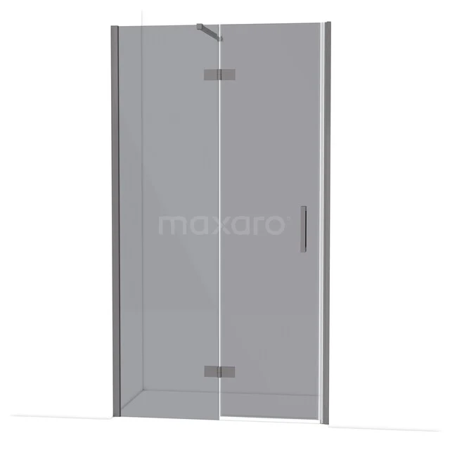 Diamond Shower door | 110 cm Black metal Smoke glass Pivot door DDB21652111ZM Glass shower door, clear glass, with chrome elements and sleek design, ideal bathroom solution for modern showers.