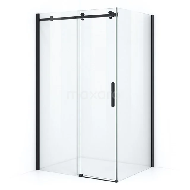 Crystal Allure Shower enclosure | 110x100 cm Matte black Clear glass Sliding door Rectangle L5120-1110M