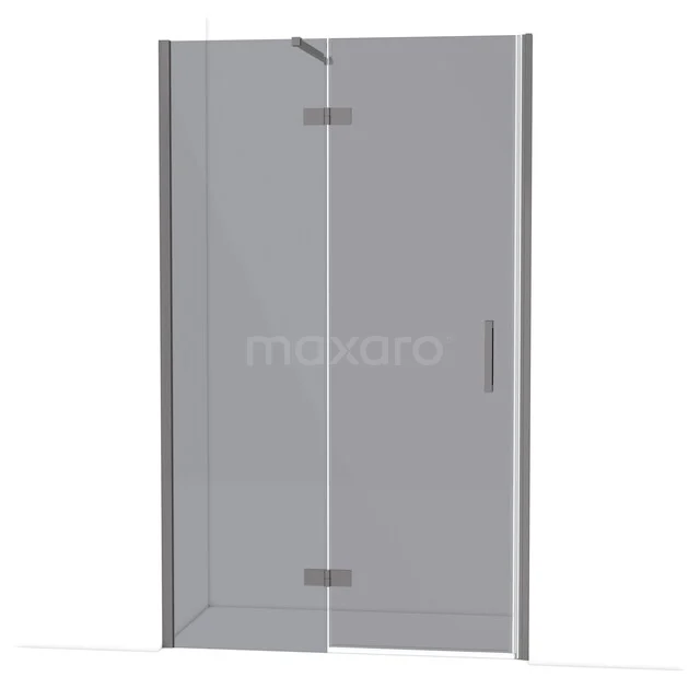 Diamond Duschtür | 120 cm Schwarzes Metall Rauchglas Drehtür DDB21662111ZM Glasene Duschtür mit Scharnieren, klare Wand 90x200 cm, elegantes Design ideal für moderne Bäder.