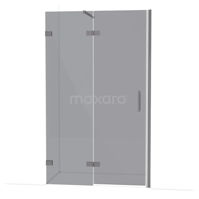 Diamant-Duschtüren DDB21662121ZM Glas Duschwand mit Tür, Klarglas und Aluminium Scharniere, ideal für eine moderne Badezimmer Einrichtung.